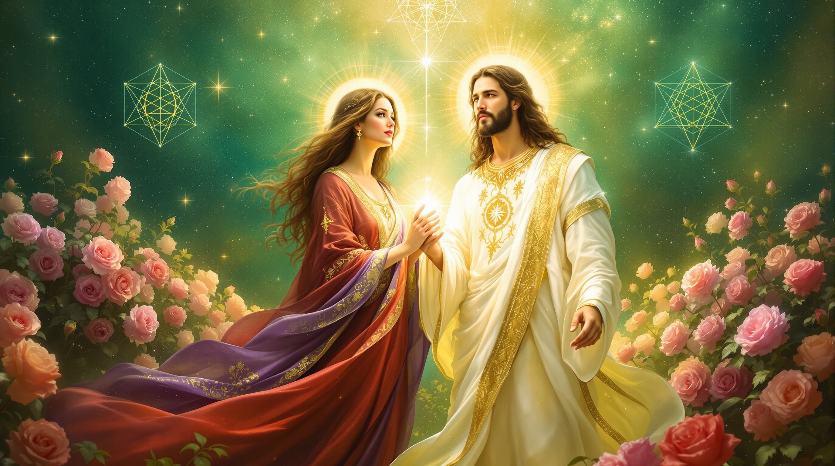 Jeshua and Mary Magdalene as divine balanced Christed beings